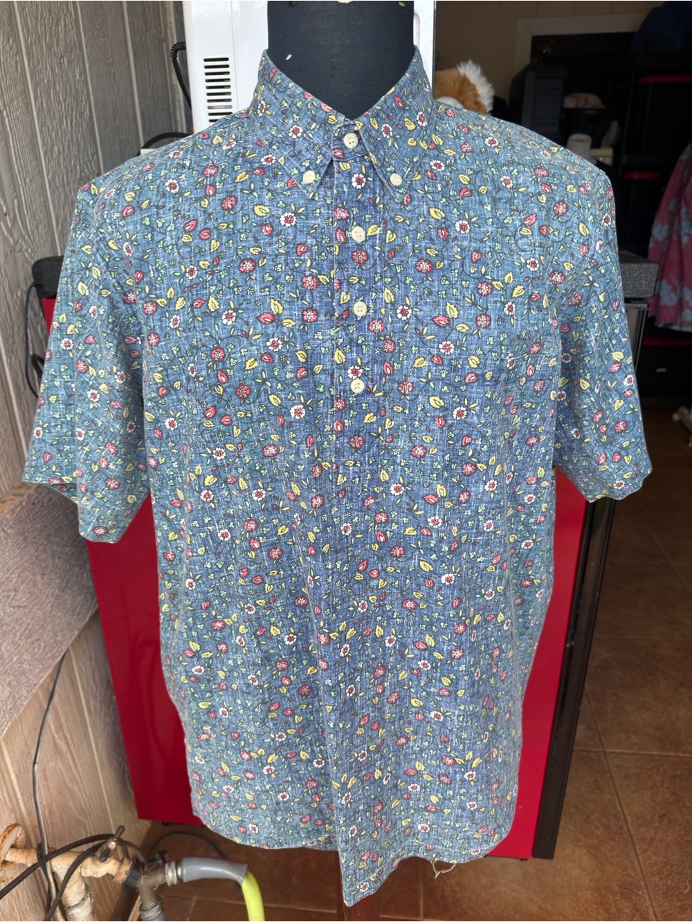 PreOwned Reyn Spooner Hawaiian Print Multicolored Pullover Men's Large